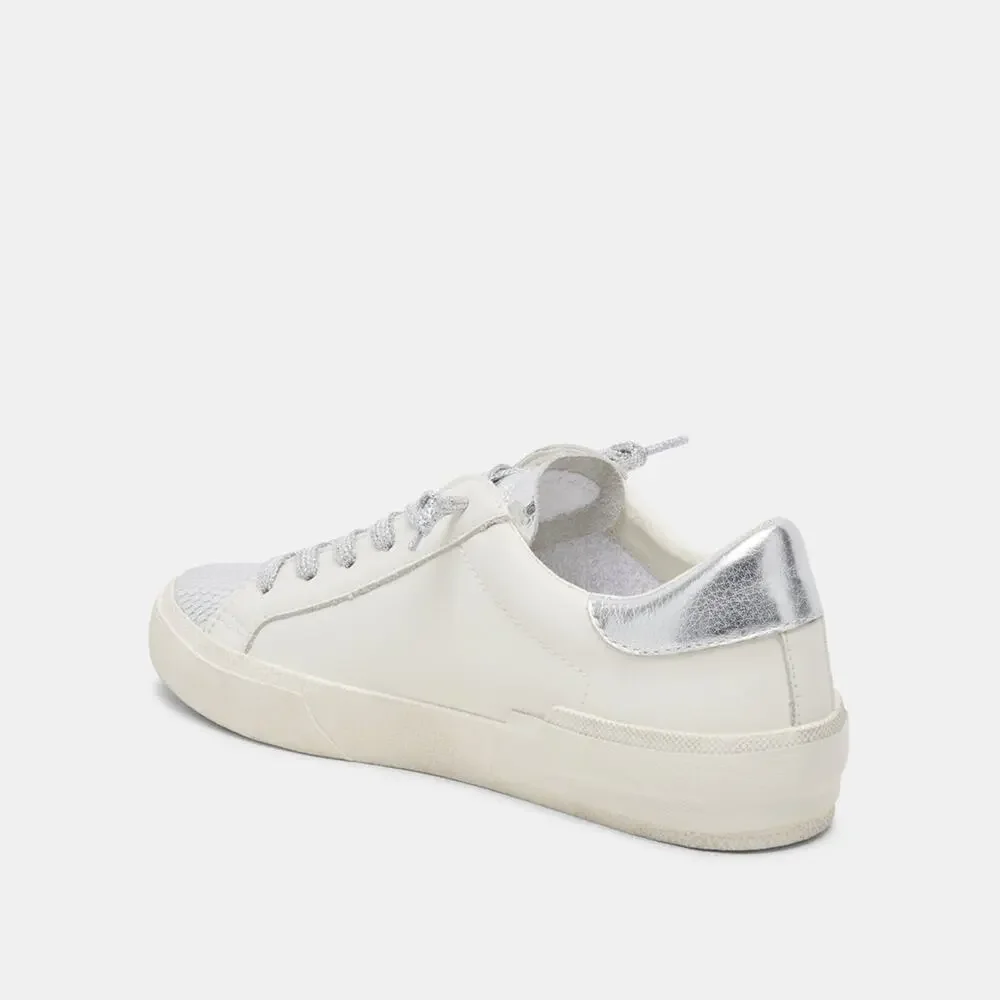 Dolce Vita Zina White Silver Sneaker 9